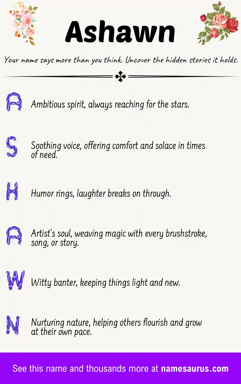 Acrostic poem about Ashawn.