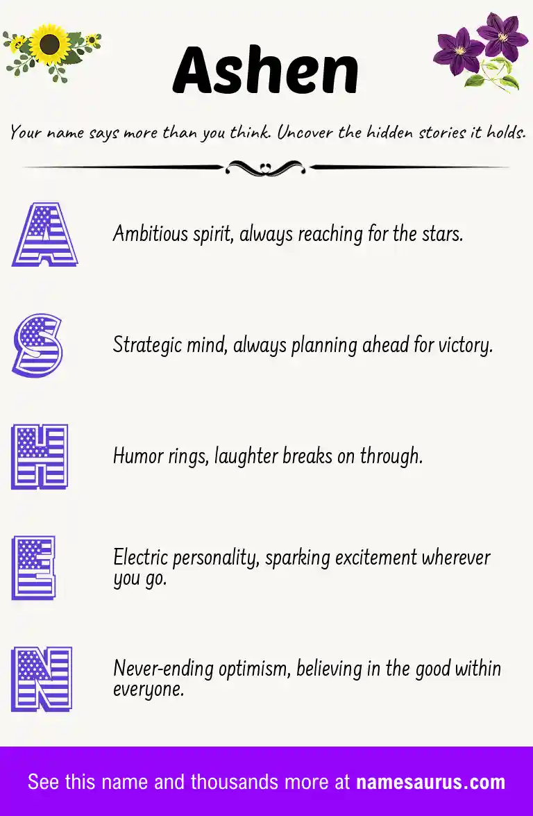 Acrostic poem about Ashen.
