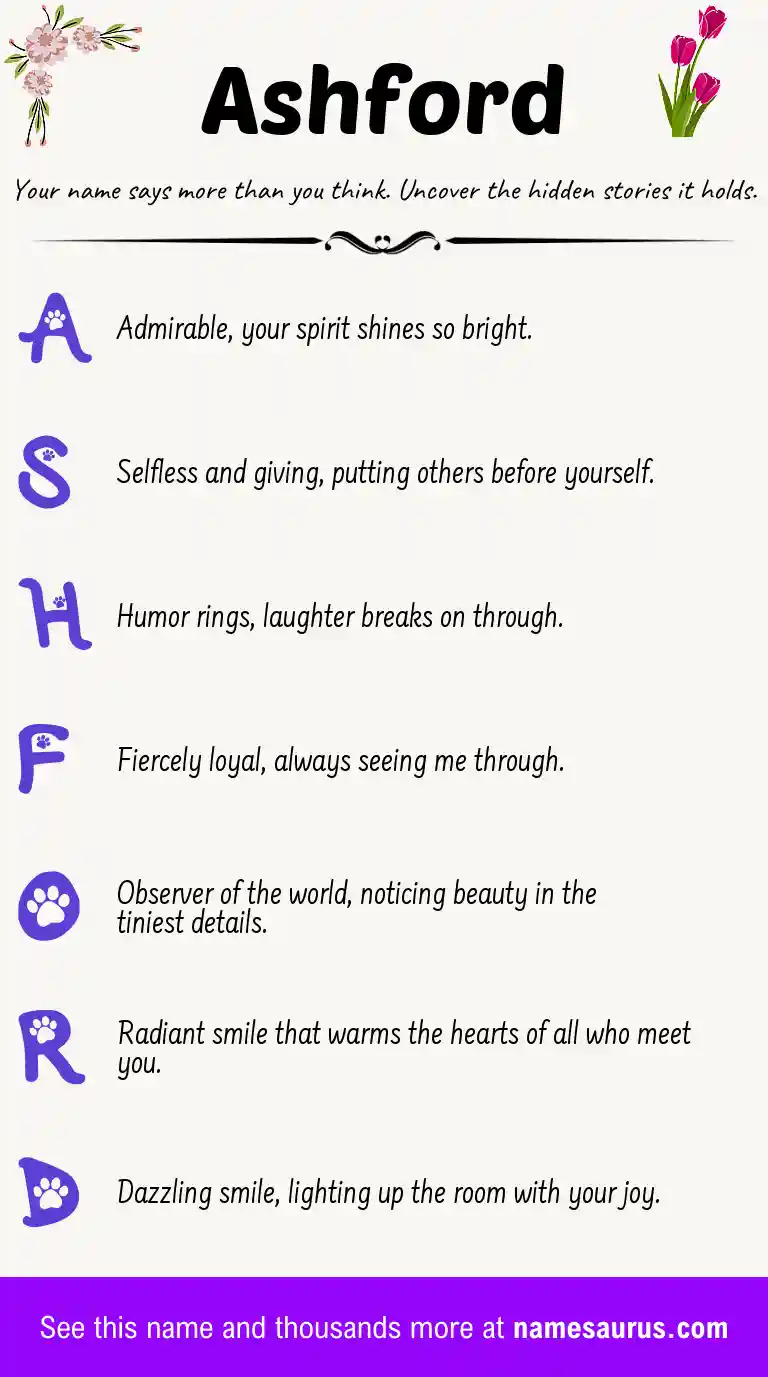 Acrostic poem about Ashford.