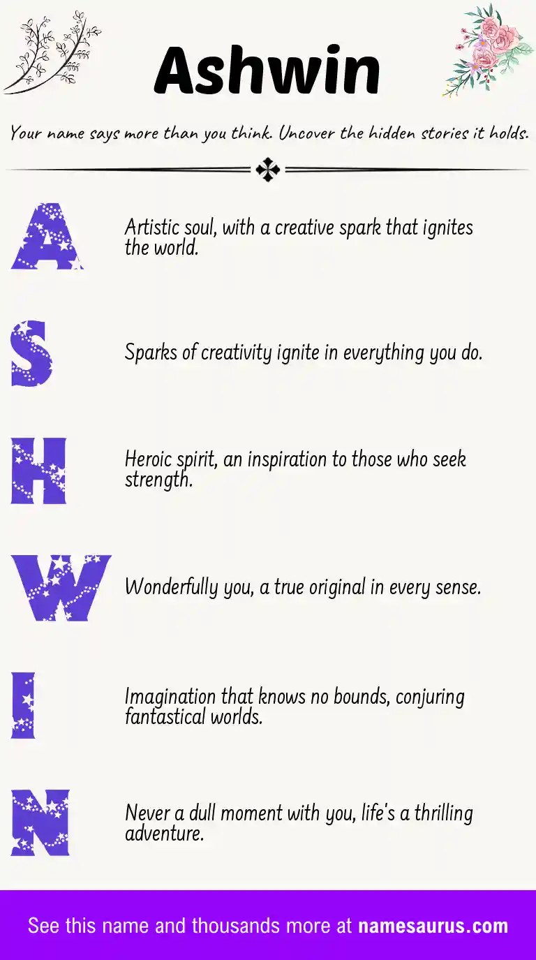 Acrostic poem about Ashwin.
