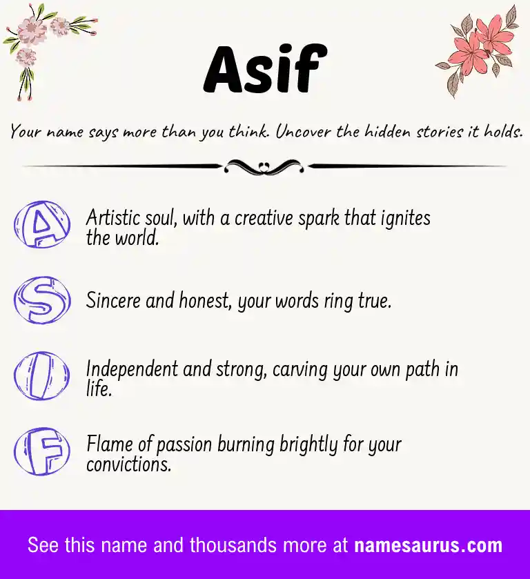 Acrostic poem about Asif.