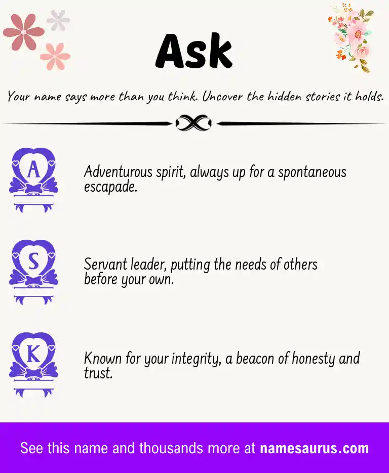 Acrostic poem about Ask.