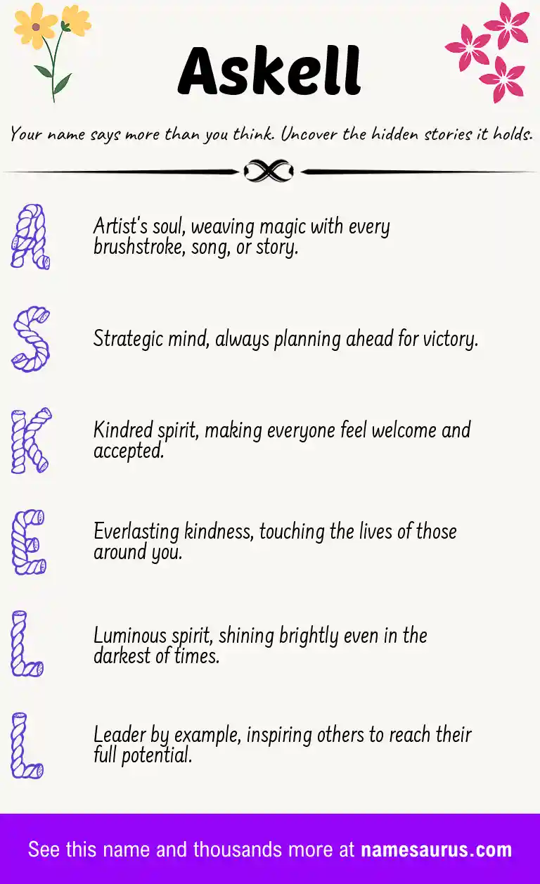 Acrostic poem about Askell.
