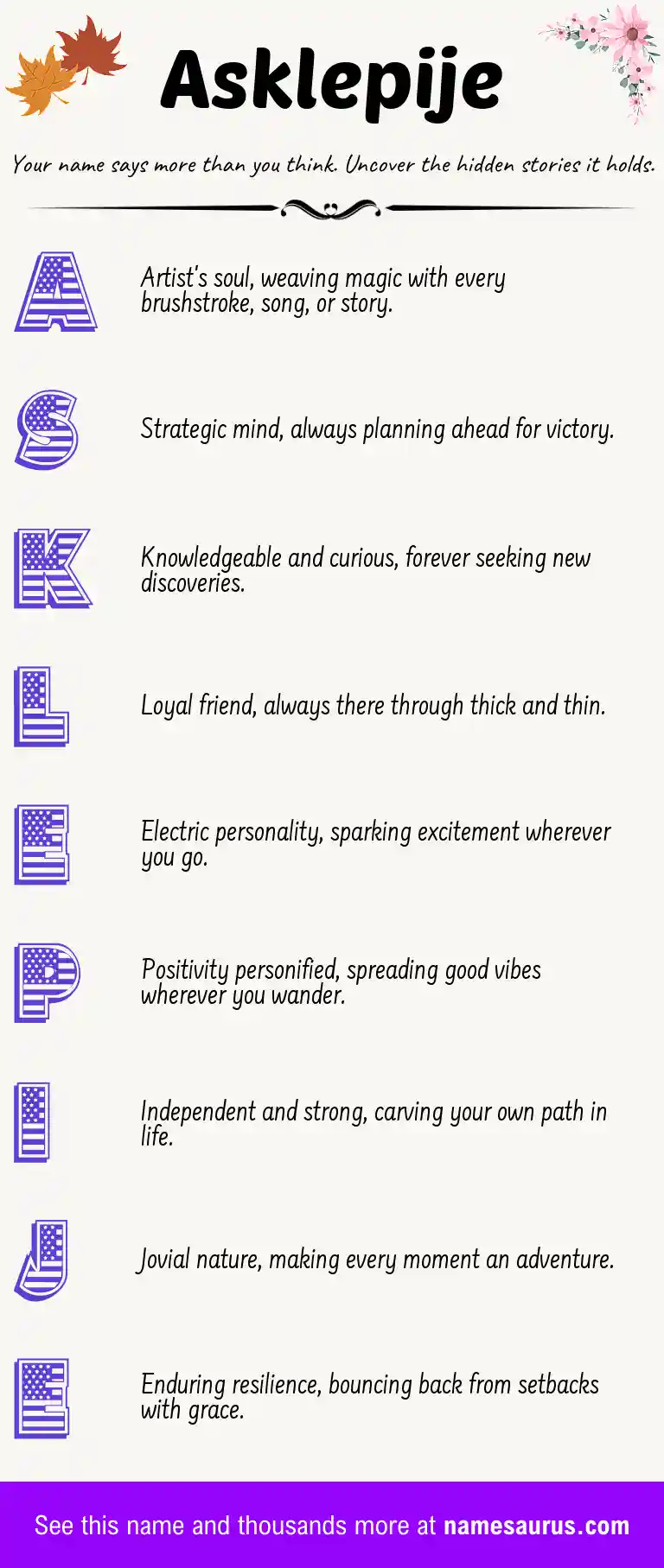 Acrostic poem about Asklepije.