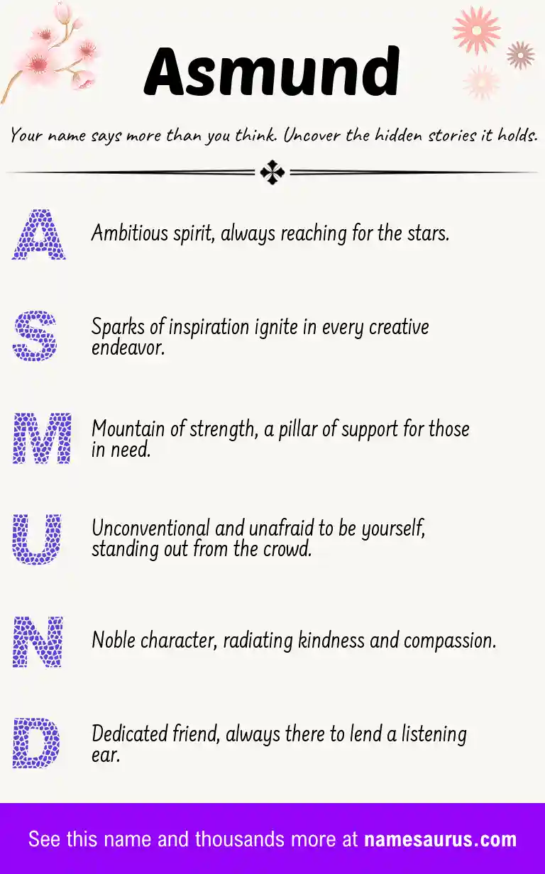 Acrostic poem about Asmund.