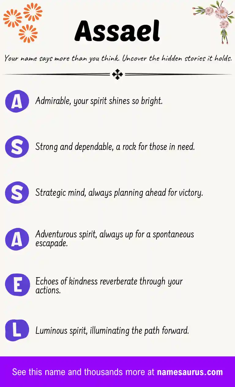 Acrostic poem about Assael.