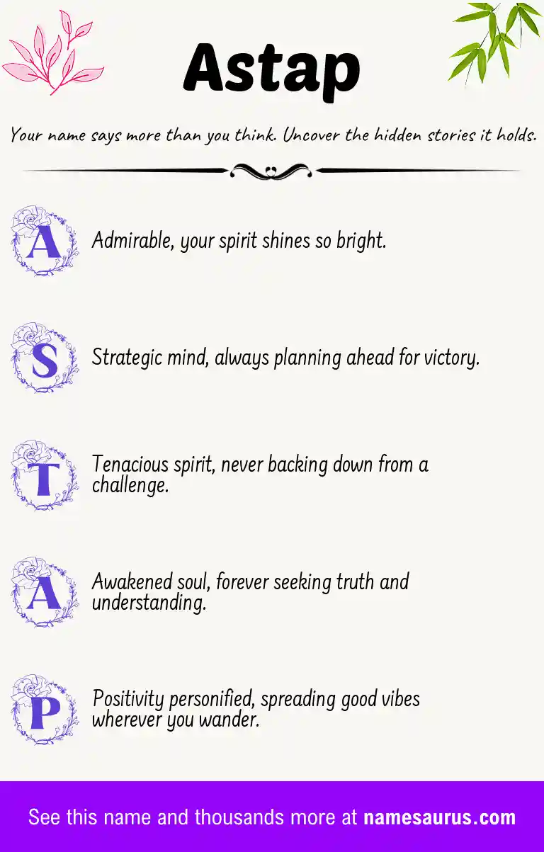 Acrostic poem about Astap.