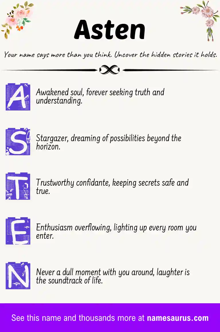 Acrostic poem about Asten.