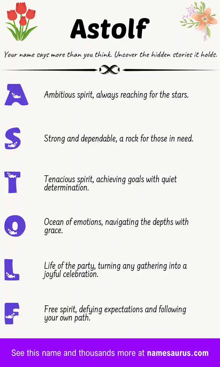 Acrostic poem about Astolf.