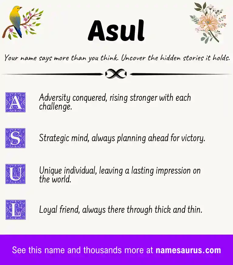 Acrostic poem about Asul.