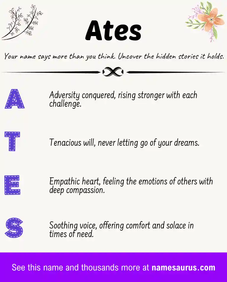 Acrostic poem about Ates.