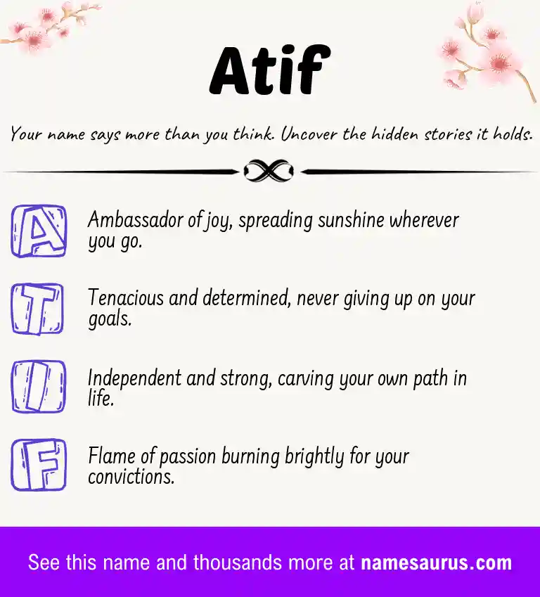 Acrostic poem about Atif.