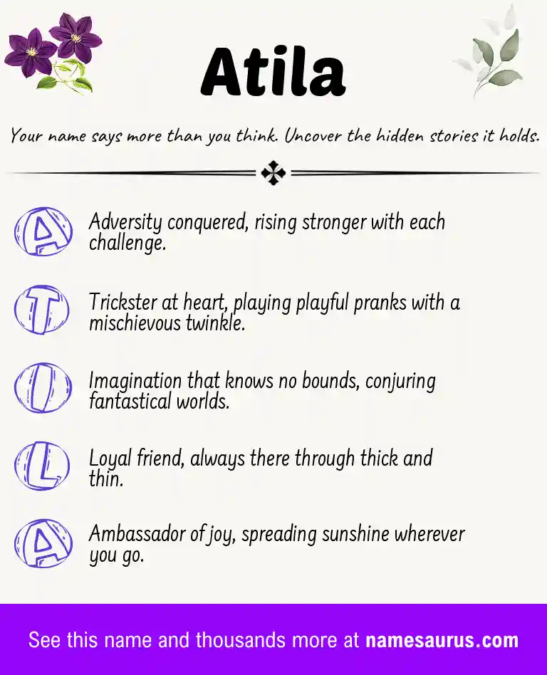 Acrostic poem about Atila.