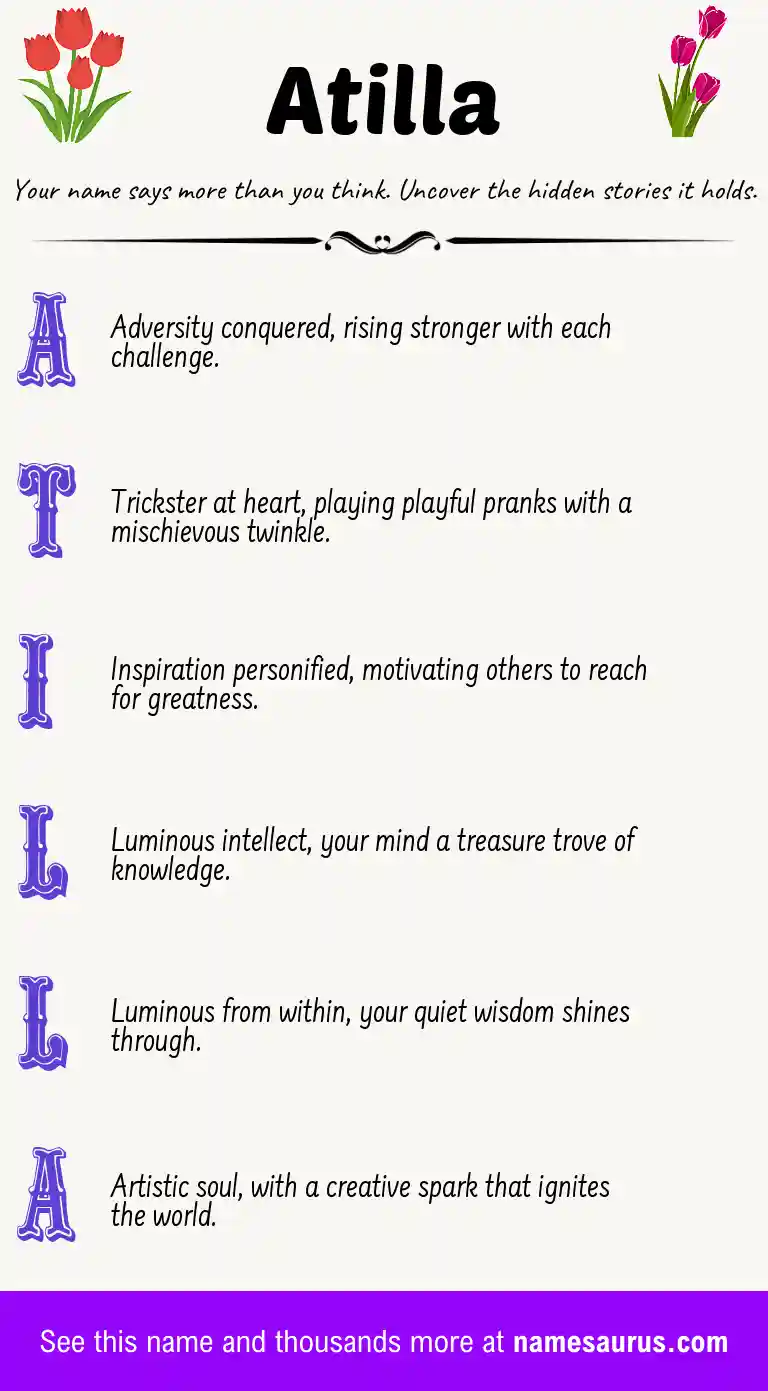 Acrostic poem about Atilla.