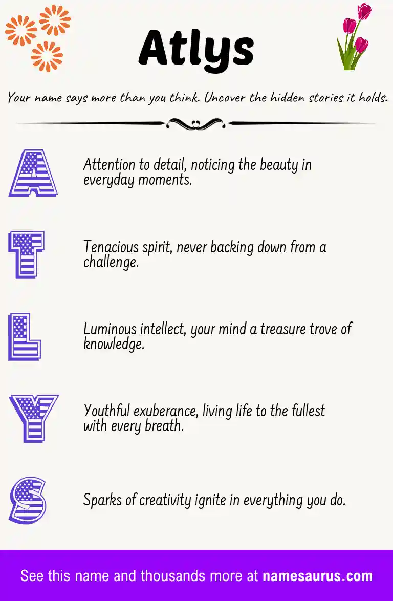 Acrostic poem about Atlys.