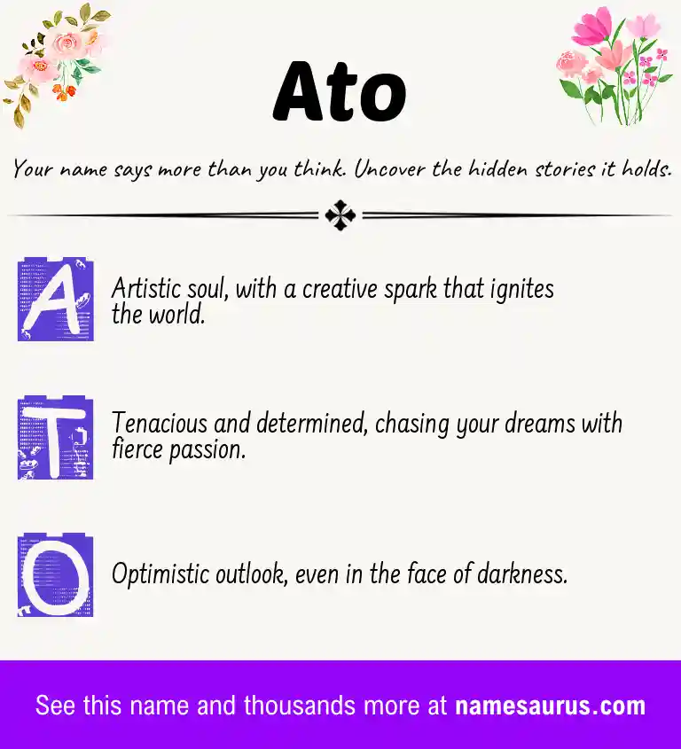 Acrostic poem about Ato.