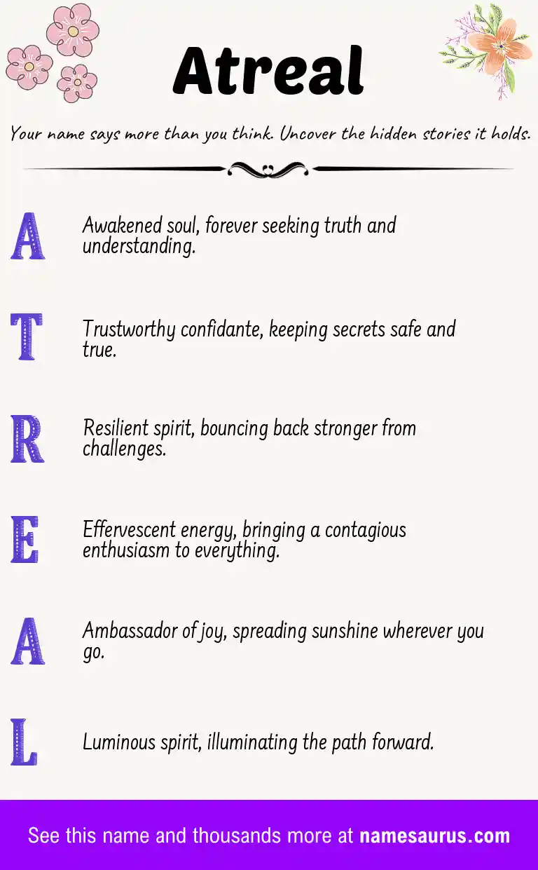 Acrostic poem about Atreal.