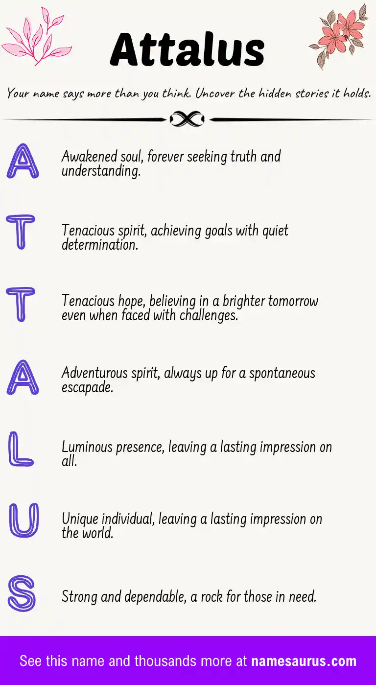 Acrostic poem about Attalus.