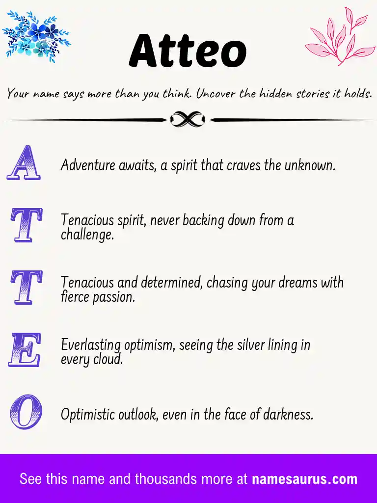 Acrostic poem about Atteo.