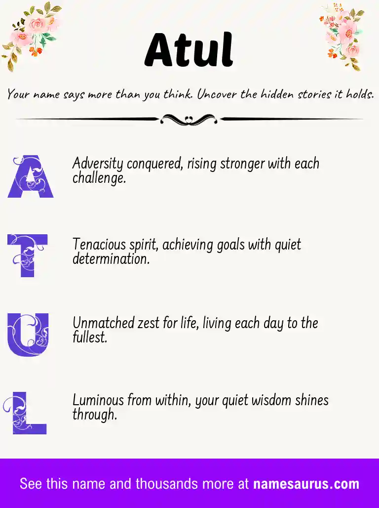 Acrostic poem about Atul.