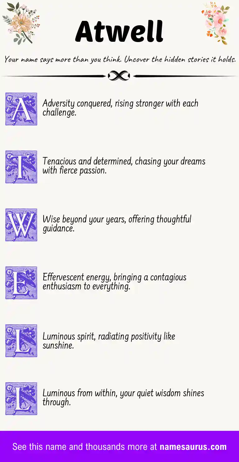 Acrostic poem about Atwell.