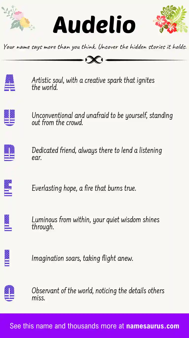 Acrostic poem about Audelio.