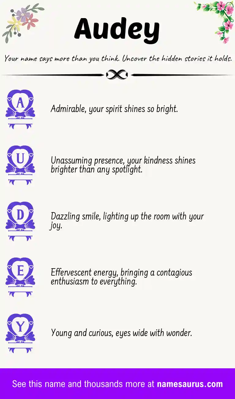 Acrostic poem about Audey.