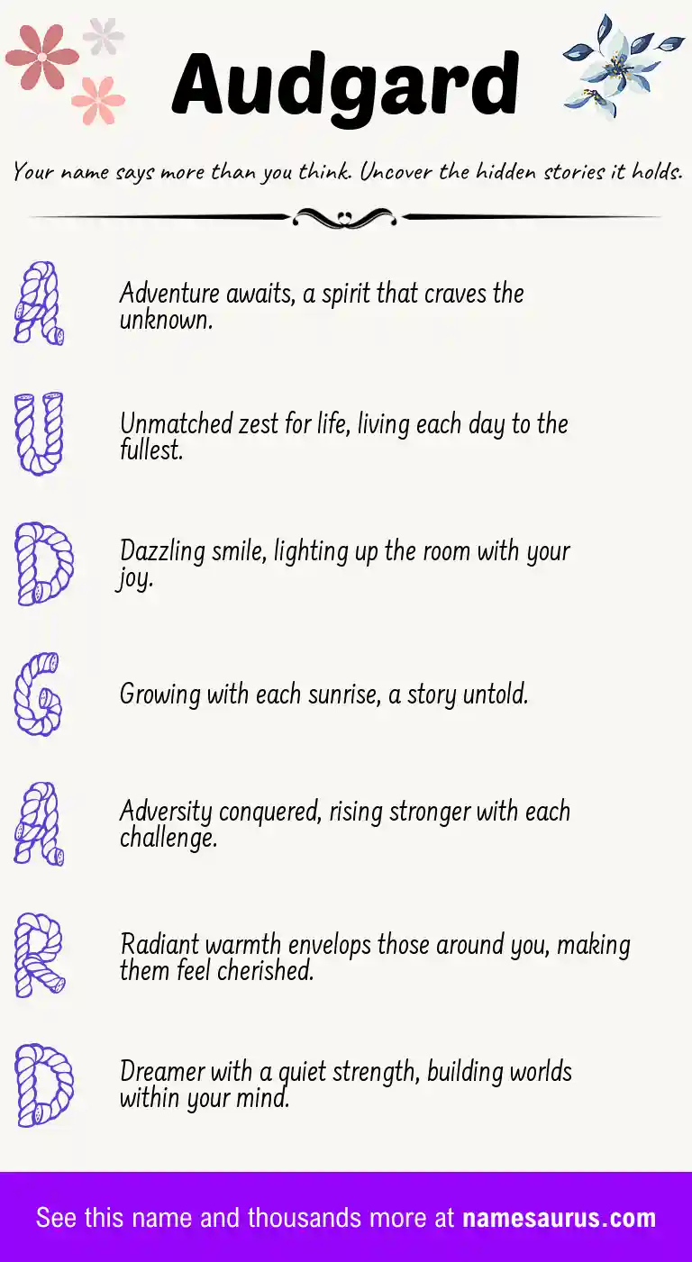 Acrostic poem about Audgard.