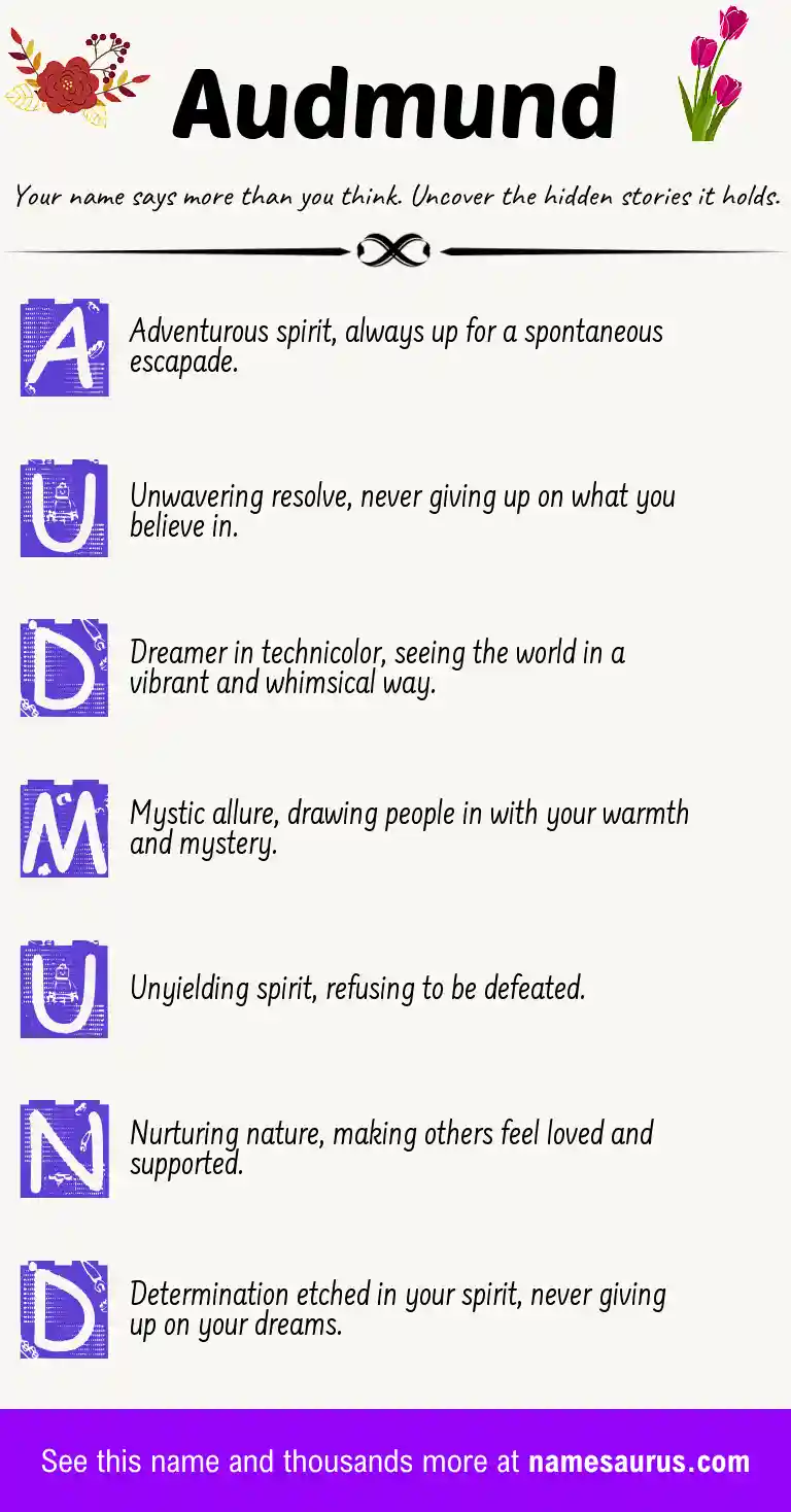 Acrostic poem about Audmund.