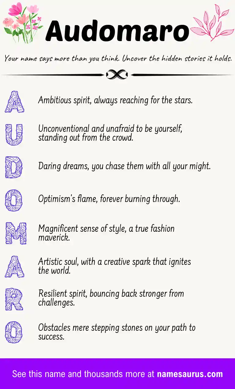 Acrostic poem about Audomaro.