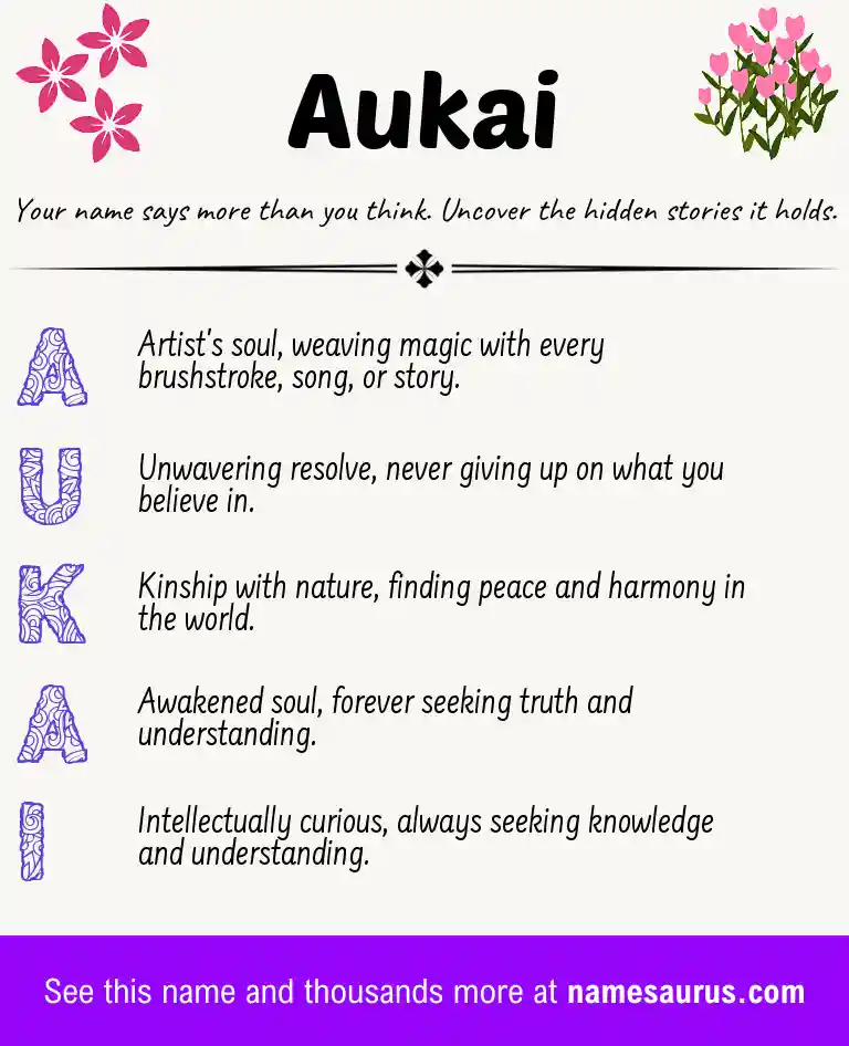 Acrostic poem about Aukai.