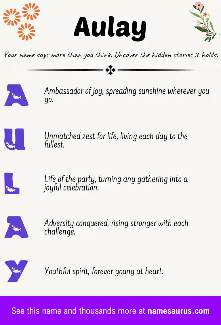 Acrostic poem about Aulay.