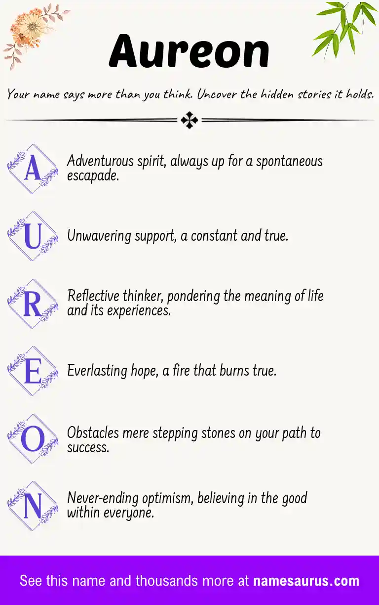 Acrostic poem about Aureon.