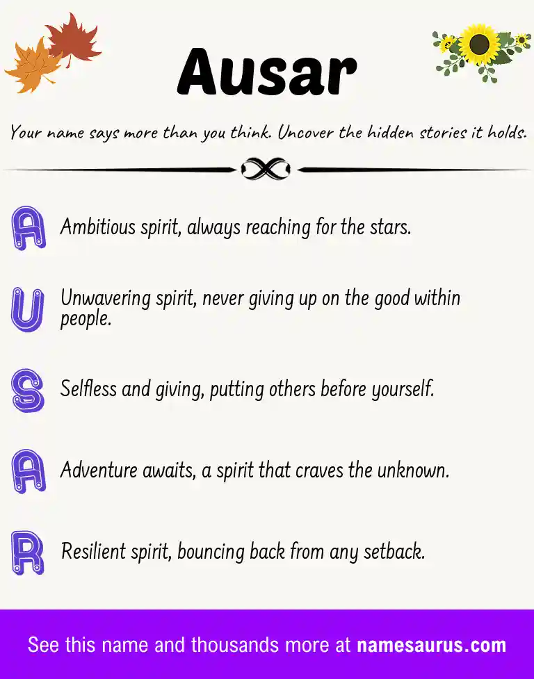 Acrostic poem about Ausar.