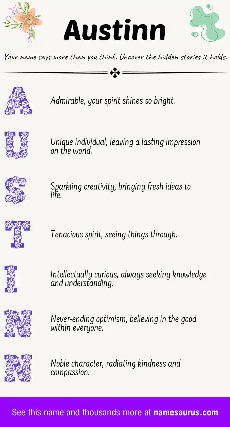 Acrostic poem about Austinn.