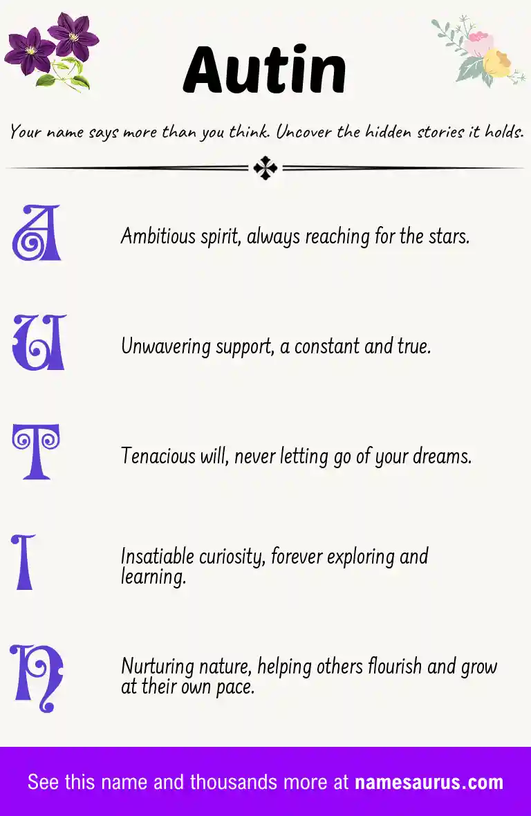 Acrostic poem about Autin.