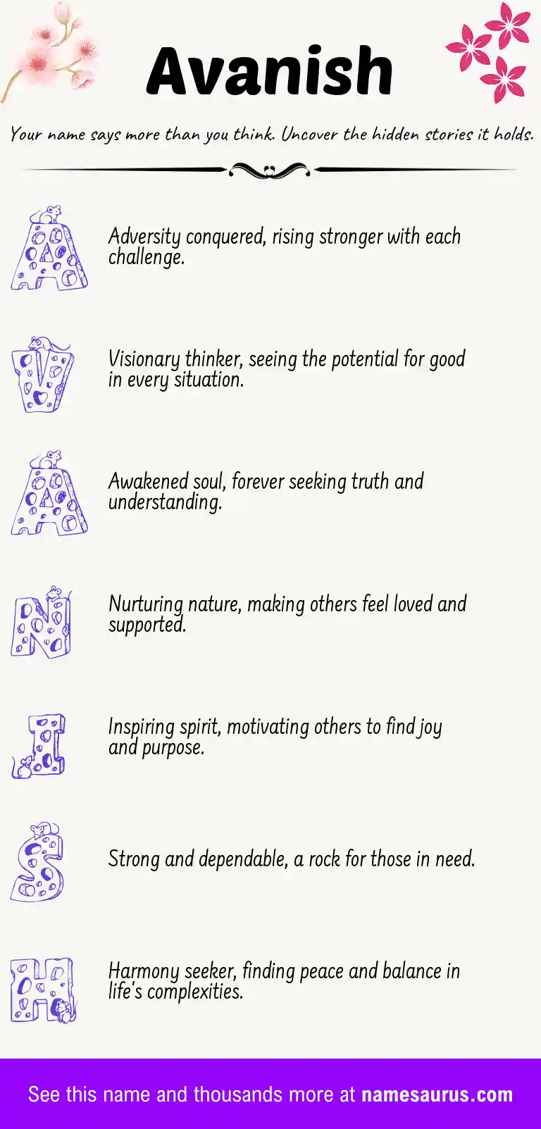 Acrostic poem about Avanish.