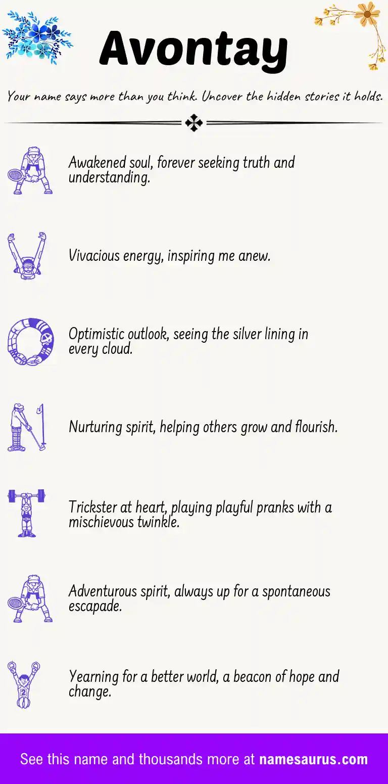 Acrostic poem about Avontay.