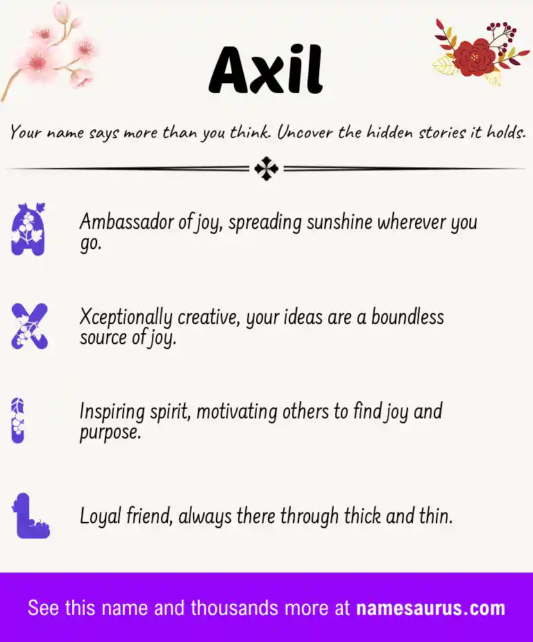 Acrostic poem about Axil.