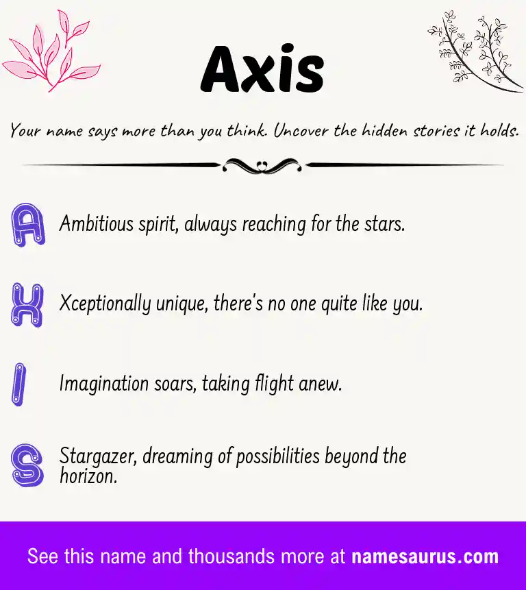 Acrostic poem about Axis.