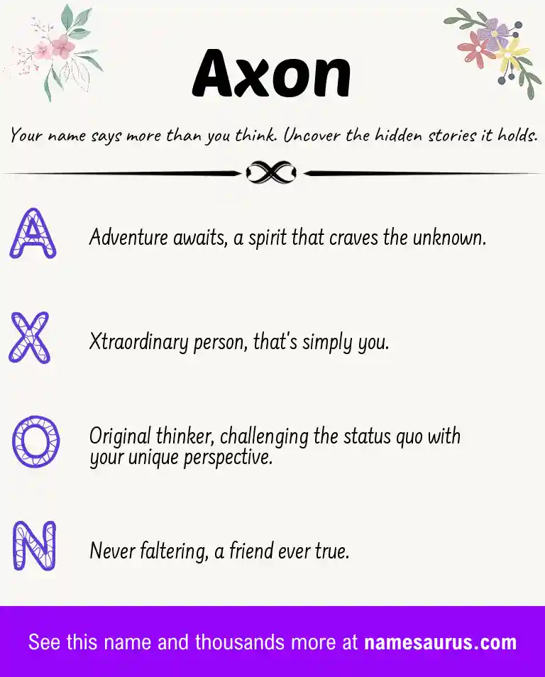 Acrostic poem about Axon.