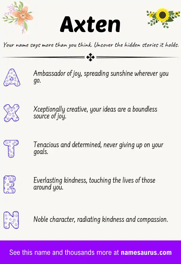 Acrostic poem about Axten.
