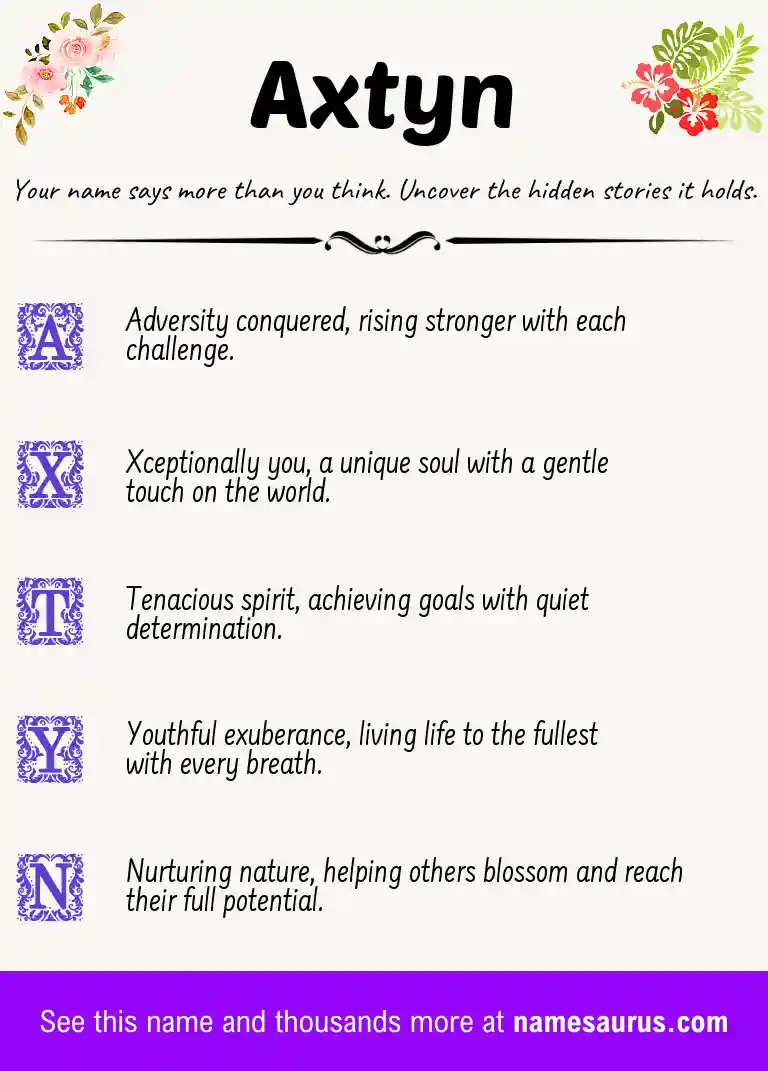 Acrostic poem about Axtyn.