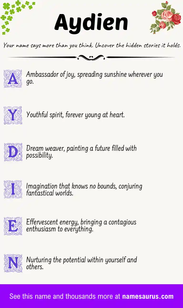 Acrostic poem about Aydien.