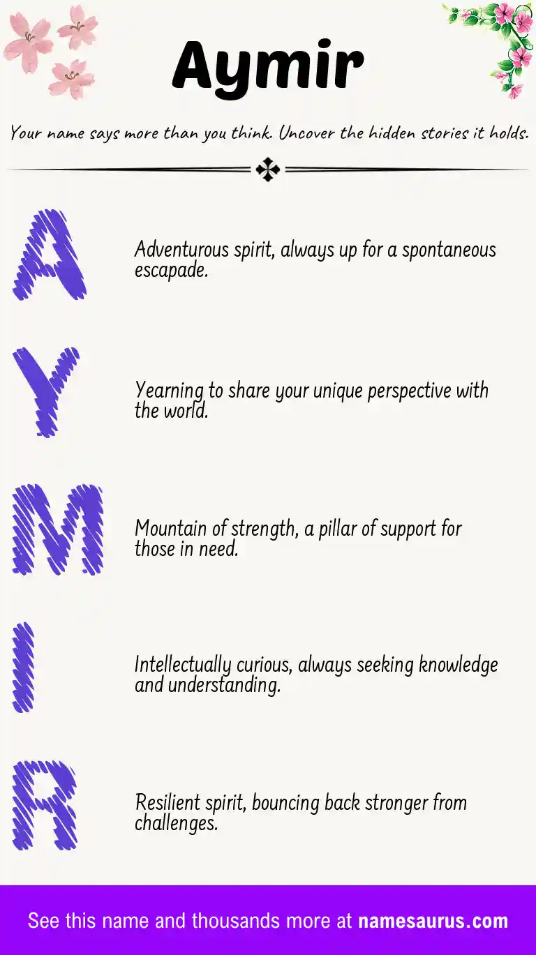 Acrostic poem about Aymir.