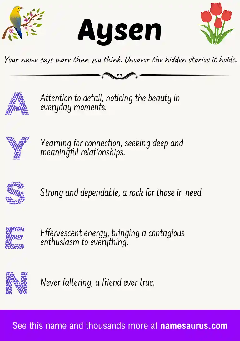 Acrostic poem about Aysen.