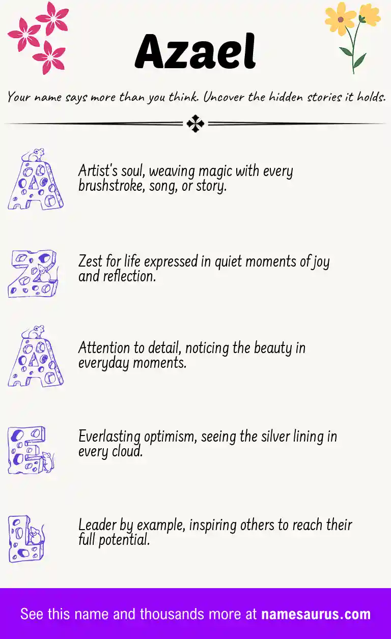 Acrostic poem about Azael.