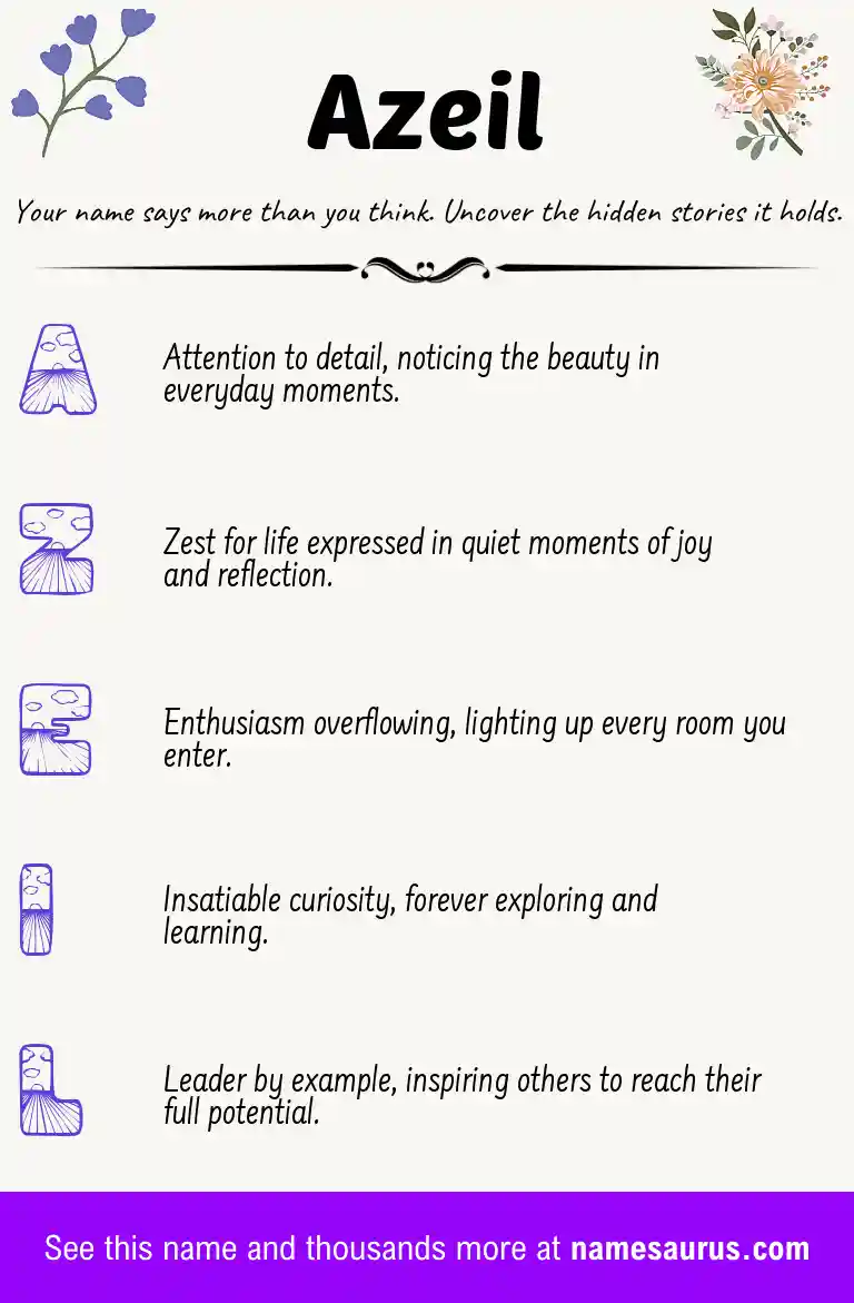 Acrostic poem about Azeil.