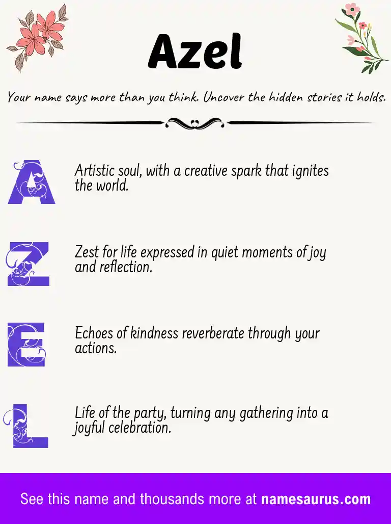 Acrostic poem about Azel.