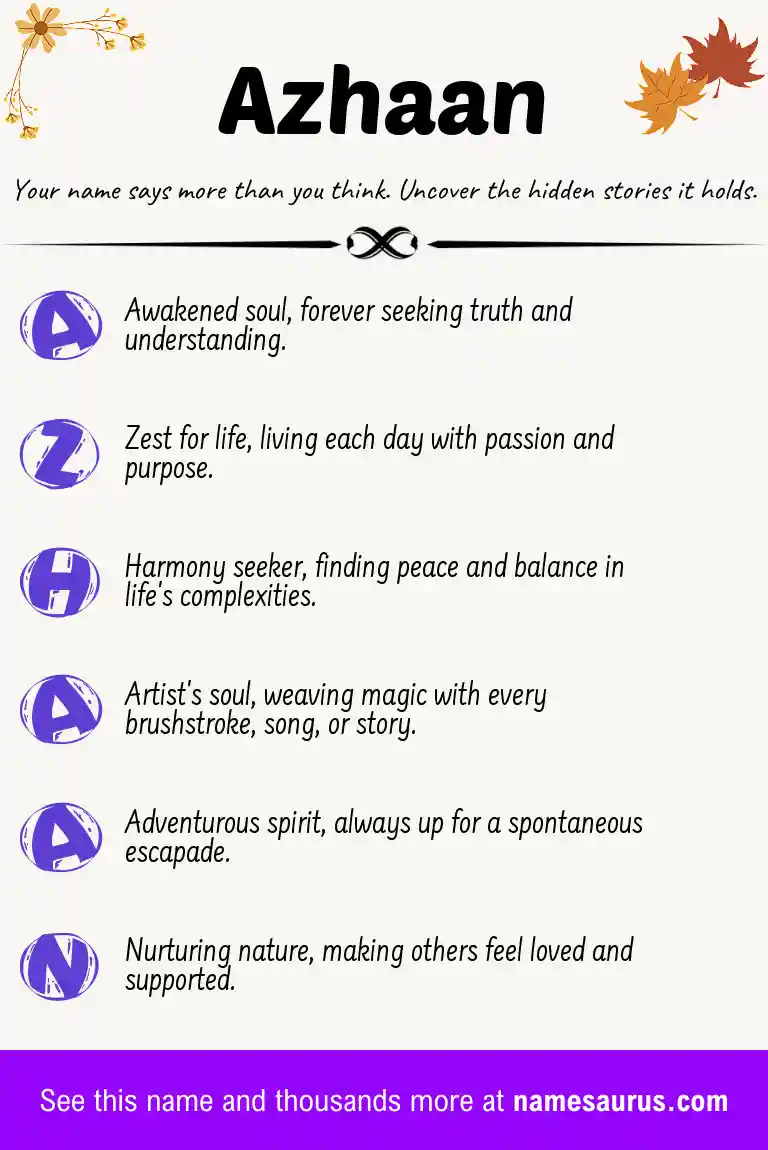 Acrostic poem about Azhaan.